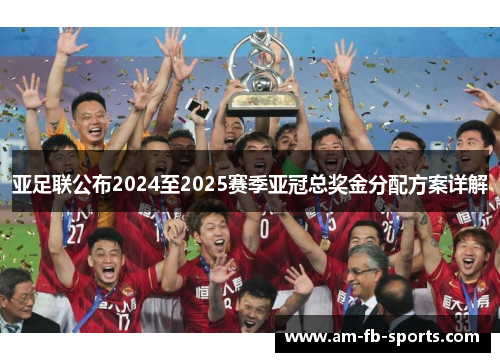 亚足联公布2024至2025赛季亚冠总奖金分配方案详解