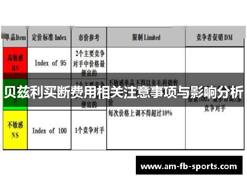 贝兹利买断费用相关注意事项与影响分析